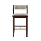 Manhattan Comfort Patricia Modern Wood Upholstered Barstool in Linen