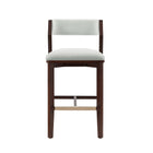 Manhattan Comfort Patricia Modern Wood Upholstered Barstool in White Glacier