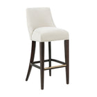 Manhattan Comfort Beever Modern Chenille Wood Upholstered Barstool in Cream
