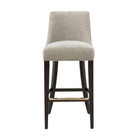 Manhattan Comfort Beever Modern Chenille Wood Upholstered Barstool in Taupe