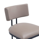 Manhattan Comfort Juno Contemporary Modern Metal Barstool in Taupe