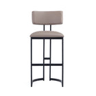 Manhattan Comfort Juno Contemporary Modern Metal Barstool in Taupe