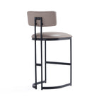 Manhattan Comfort Juno Contemporary Modern Metal Barstool in Taupe