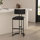 Manhattan Comfort Juno Contemporary Modern Metal Barstool in Black