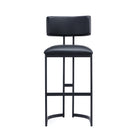 Manhattan Comfort Juno Contemporary Modern Metal Barstool in Black