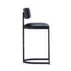 Manhattan Comfort Juno Contemporary Modern Metal Barstool in Black