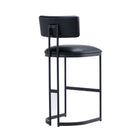 Manhattan Comfort Juno Contemporary Modern Metal Barstool in Black