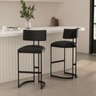 Manhattan Comfort Juno Contemporary Modern Metal Barstool in Black