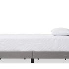 Baxton Studio Benjamin Modern and Contemporary Grey Fabric Upholstered Twin Size Arched Bed with Nail Heads