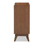 Baxton Studio Brighton Mid-Century Modern White and Walnut Wood 3-Drawer Storage Chest