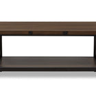 Baxton Studio Herzen Rustic Industrial Style Antique Black Textured Finished Metal Distressed Wood Occasional Cocktail Kitchen Cart