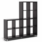 Baxton Studio Sunna Dark Brown Modern Cube Shelving Unit