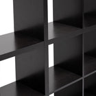 Baxton Studio Sunna Dark Brown Modern Cube Shelving Unit