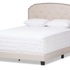 Baxton Studio Lexi Modern and Contemporary Light Beige Fabric Upholstered Queen Size Bed