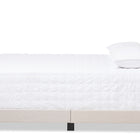 Baxton Studio Lexi Modern and Contemporary Light Beige Fabric Upholstered Queen Size Bed
