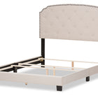 Baxton Studio Lexi Modern and Contemporary Light Beige Fabric Upholstered King Size Bed