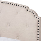 Baxton Studio Lexi Modern and Contemporary Light Beige Fabric Upholstered Queen Size Bed