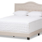 Baxton Studio Emerson Modern and Contemporary Light Beige Fabric Upholstered Queen Size Bed