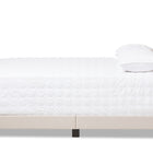 Baxton Studio Emerson Modern and Contemporary Light Beige Fabric Upholstered Queen Size Bed