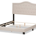 Baxton Studio Emerson Modern and Contemporary Light Beige Fabric Upholstered Queen Size Bed