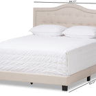 Baxton Studio Emerson Modern and Contemporary Light Beige Fabric Upholstered King Size Bed