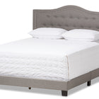 Baxton Studio Emerson Modern and Contemporary Light Grey Fabric Upholstered Queen Size Bed