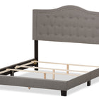 Baxton Studio Emerson Modern and Contemporary Light Grey Fabric Upholstered King Size Bed