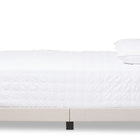 Baxton Studio Hampton Modern and Contemporary Light Beige Fabric Upholstered Queen Size Bed