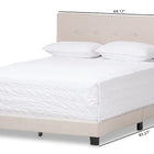 Baxton Studio Hampton Modern and Contemporary Light Beige Fabric Upholstered Queen Size Bed