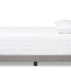Baxton Studio Hampton Modern and Contemporary Light Grey Fabric Upholstered Queen Size Bed