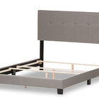 Baxton Studio Hampton Modern and Contemporary Light Grey Fabric Upholstered Queen Size Bed