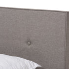 Baxton Studio Hampton Modern and Contemporary Light Grey Fabric Upholstered Queen Size Bed