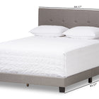 Baxton Studio Hampton Modern and Contemporary Light Grey Fabric Upholstered Queen Size Bed