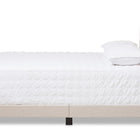 Baxton Studio Cassandra Modern and Contemporary Light Beige Fabric Upholstered King Size Bed