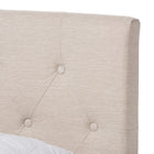 Baxton Studio Cassandra Modern and Contemporary Light Beige Fabric Upholstered Full Size Bed