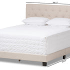 Baxton Studio Cassandra Modern and Contemporary Light Beige Fabric Upholstered King Size Bed