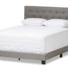 Baxton Studio Cassandra Modern and Contemporary Light Grey Fabric Upholstered Full Size Bed