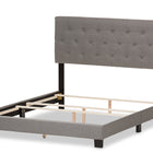 Baxton Studio Cassandra Modern and Contemporary Light Grey Fabric Upholstered Full Size Bed