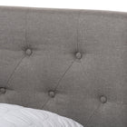 Baxton Studio Cassandra Modern and Contemporary Light Grey Fabric Upholstered Full Size Bed