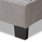 Baxton Studio Cassandra Modern and Contemporary Light Grey Fabric Upholstered Full Size Bed
