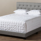 Baxton Studio Cassandra Modern and Contemporary Light Grey Fabric Upholstered Full Size Bed