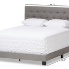 Baxton Studio Cassandra Modern and Contemporary Light Grey Fabric Upholstered Full Size Bed