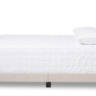 Baxton Studio Willis Modern and Contemporary Light Beige Fabric Upholstered Queen Size Bed
