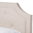 Baxton Studio Willis Modern and Contemporary Light Beige Fabric Upholstered Queen Size Bed