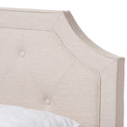 Baxton Studio Willis Modern and Contemporary Light Beige Fabric Upholstered King Size Bed