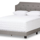 Baxton Studio Willis Modern and Contemporary Light Grey Fabric Upholstered Queen Size Bed