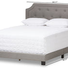 Baxton Studio Willis Modern and Contemporary Light Grey Fabric Upholstered Queen Size Bed