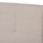 Baxton Studio Brookfield Modern and Contemporary Beige Fabric Upholstered Grid-tufting King Size Bed