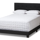 Baxton Studio Brookfield Modern and Contemporary Charcoal Grey Fabric Queen Size Bed