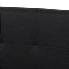Baxton Studio Brookfield Modern and Contemporary Charcoal Grey Fabric Queen Size Bed